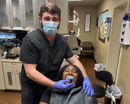 Dental Assistant School training with dental impressions