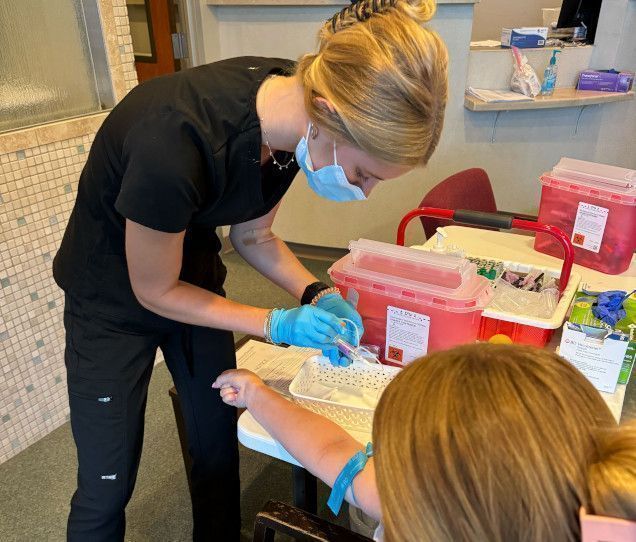 Medical assistant student studying remotely